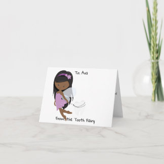 Personalized Black Tooth Fairy  Card