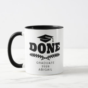 Personalized Black Typography Graduate 2021 Mug