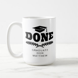 Personalized Black Typography Graduate 2021 Mug