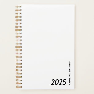 Personalized Black & White Dated My Daily Planner