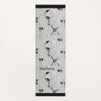 Personalized Black & White Florals