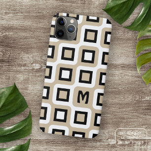 Personalized Black White Geometric Art Pattern iPhone 11 Pro Max Case