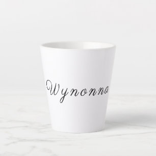 Personalized Black & White Latte Mug
