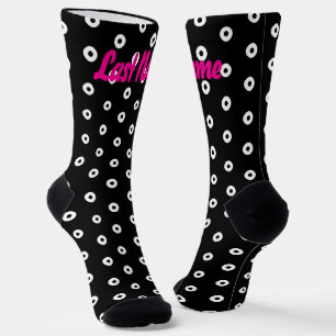Personalized Black/White Polka Dot Pattern Socks