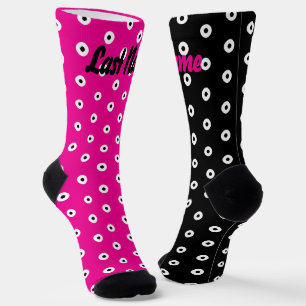 Personalized Black/White Polka Dot Pattern Socks