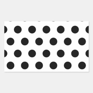 Personalized Black & White Polka Dots Sticker