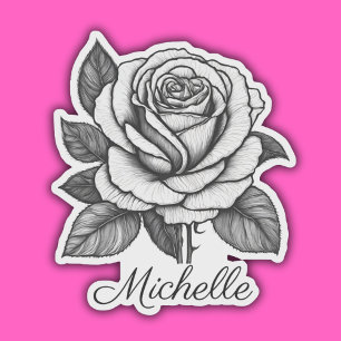 Personalized Black & White Rose Waterproof