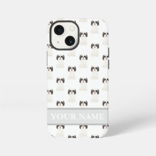 Personalized Black & White Shih Tzu Dog iPhone 13 Mini Case