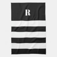 Personalized Black & White Striped