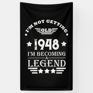 Personalized black white vintage 75th birthday  banner