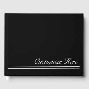 Personalized Black & White Wedding Guestbook