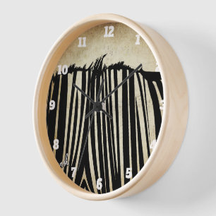 Personalized Black Zebra Wall Clock