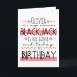 Personalized Blackjack Birthday Card<br><div class="desc">Funny Personalized Blackjack Birthday Card features funny design fitting for everybody who loves to play blackjack. It can also be given as a Birthday or Christmas gift to your best friend or relative who also loves blackjack. Design is also fitting in time of mothers day or grandparents day.</div>