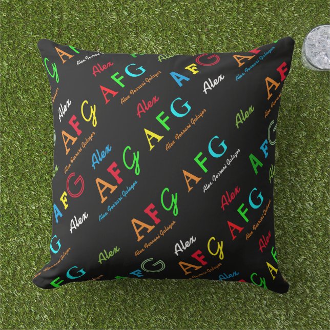 personalized blackpillow throw pillow (Grass)