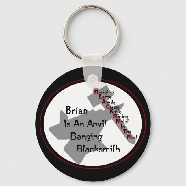 Personalized Blacksmith Keychain (Front)