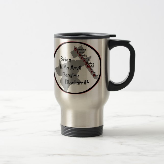 Personalized Blacksmith Travel Mug (Right)