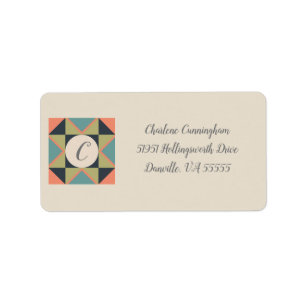 Personalized Blank Barn Quilt Address Label