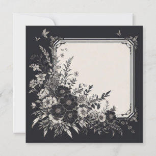 Personalized Blank Card - Black and White Template