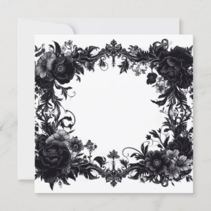 Personalized Blank Card - Black and White Template
