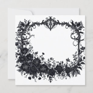 Personalized Blank Card - Black and White Template