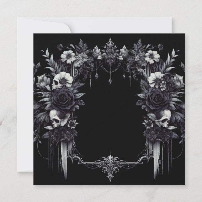 Personalized Blank Card - Black and White Template (Front)