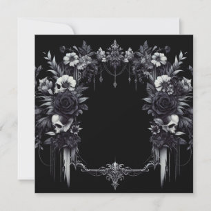 Personalized Blank Card - Black and White Template