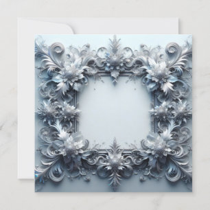 Personalized Blank Card Template - Silver Grey