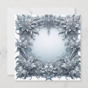 Personalized Blank Card Template - Silver Grey