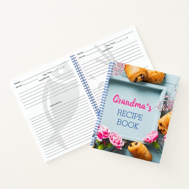 Personalized Blank Recipe Cook Book To Write In (Inside)