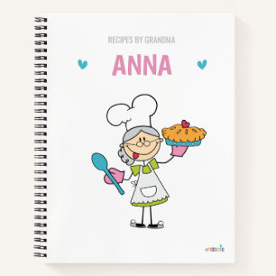Personalized Blank Recipe Notebook for Grandma