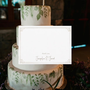  Personalized Blank White Thank You Invitation