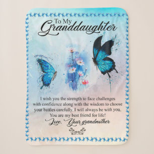 Personalized Blanket Butterfly To My Granddaughter