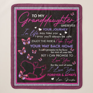 Personalized Blanket Butterfly To My Granddaughter