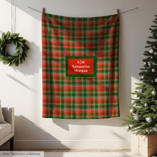Personalized Blanket Monogram Christmas Style