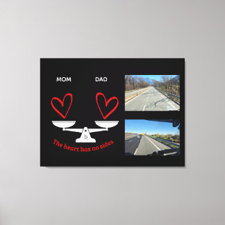 Personalized Blended Family Photo Heart Canvas - C Print