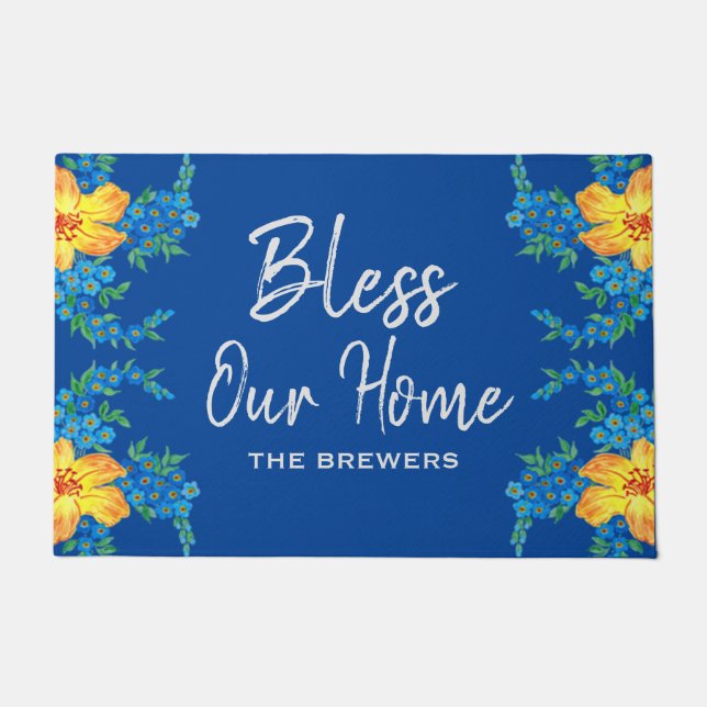 Personalized Bless Our Home Doormat (Front)