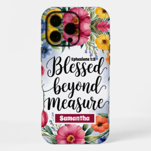 Personalized Blessed Beyond Measure Christian iPhone 16 Pro Max Case