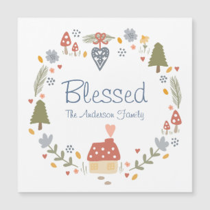 Personalized Blessed Cozy Country Hygge card