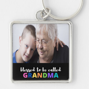 Personalized Blessed To Be Called Grandma Keychain
