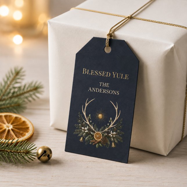 Personalized Blessed Yule Family Gift Tags (Personalized Blessed Yule Family Gift Tags)