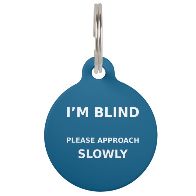 Personalized Blind Dog ID Tag – Please Approach  (Front)