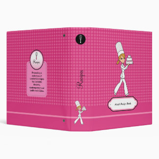 Personalized Blonde Baker Recipe Binder