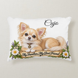 Personalized Blonde Chihuahua My Best Friend Accent Pillow