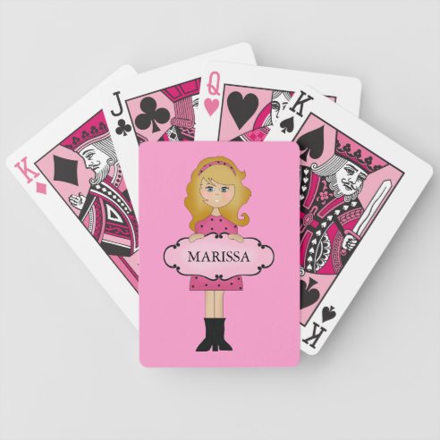 Girly Girls Playing Cards | Zazzle.ca