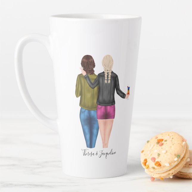Personalized Blondes Make The Best Friends Latte Mug (In Situ)