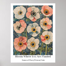 Personalized "Bloom Where You Are Planted" Floral