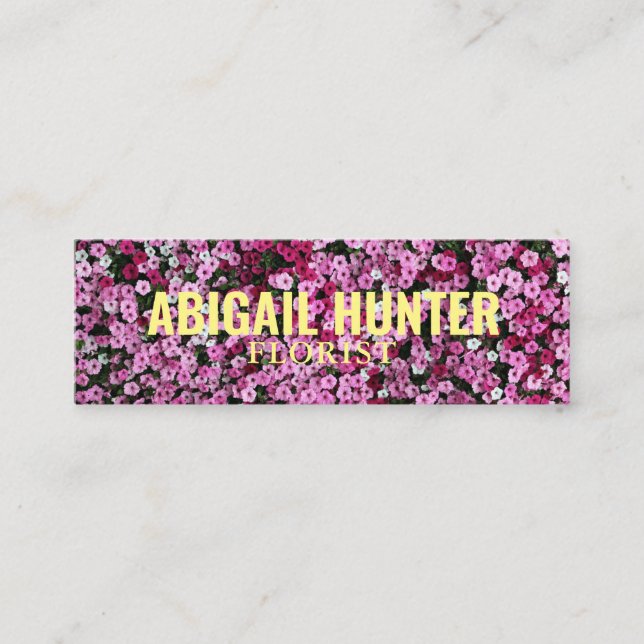 Personalized "Blooming Flowers" Instagram Mini Business Card (Front)