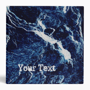 Personalized Blue Abstract Pattern Binder