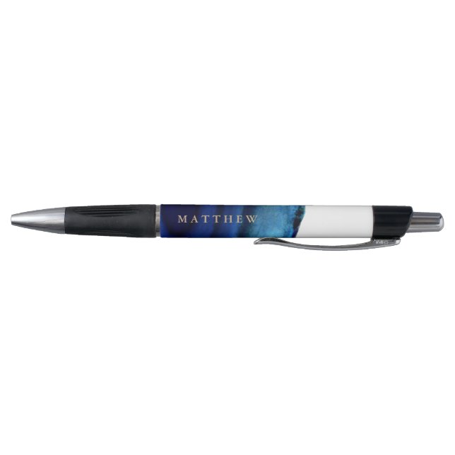 Personalized | Blue Agate Pen (Bottom)