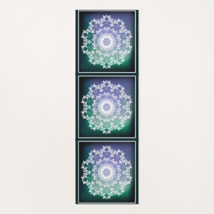 Personalized Blue and Green Abstract Zen Mandala Yoga Mat